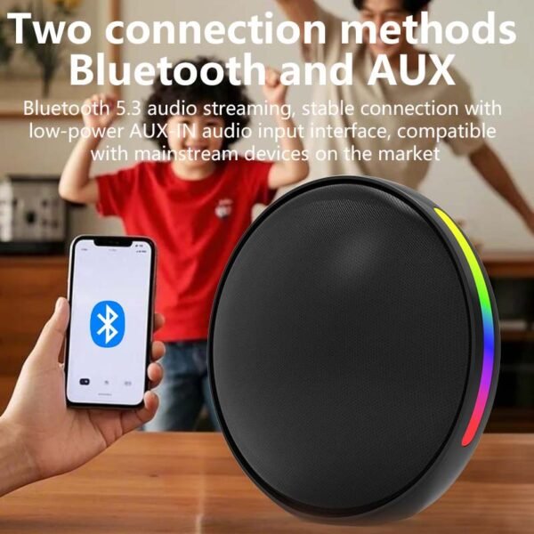 Altavoz Bluetooth de escritorio multifuncional portátil con luz nocturna RGB
