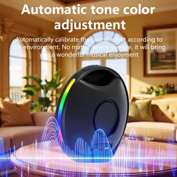 Altavoz Bluetooth de escritorio multifuncional portátil con luz nocturna RGB
