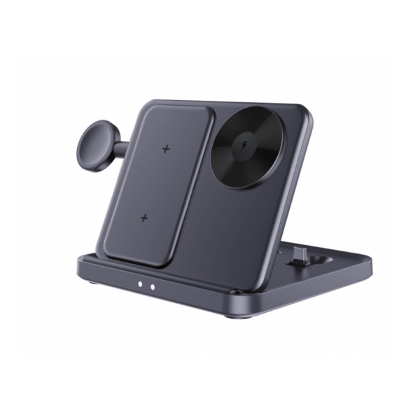 Cargador de carga inalámbrico 3 en 1 magnético plegable adecuado para teléfonos Apple reloj de pulsera soporte de escritorio para auriculares