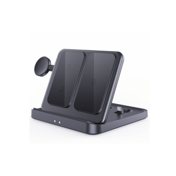 Cargador de carga inalámbrico 3 en 1 magnético plegable adecuado para teléfonos Apple reloj de pulsera soporte de escritorio para auriculares