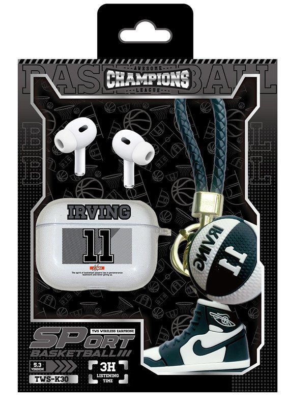 1 Auriculares Deportivos Inalámbricos Bluetooth 5.3 con Diseño de Zapatilla de Baloncesto Superstar