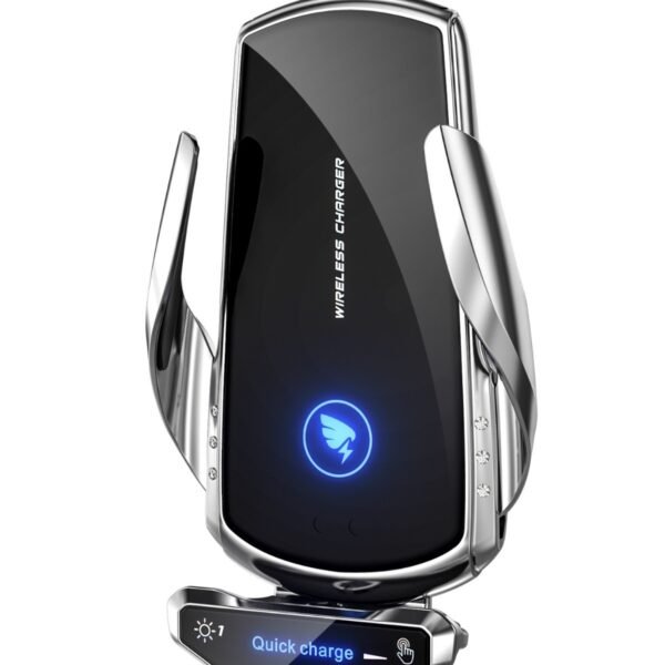 2 Soporte de teléfono de carga inalámbrica para coche inteligente 15W abrazadera de gancho de ventilación de aire navegación