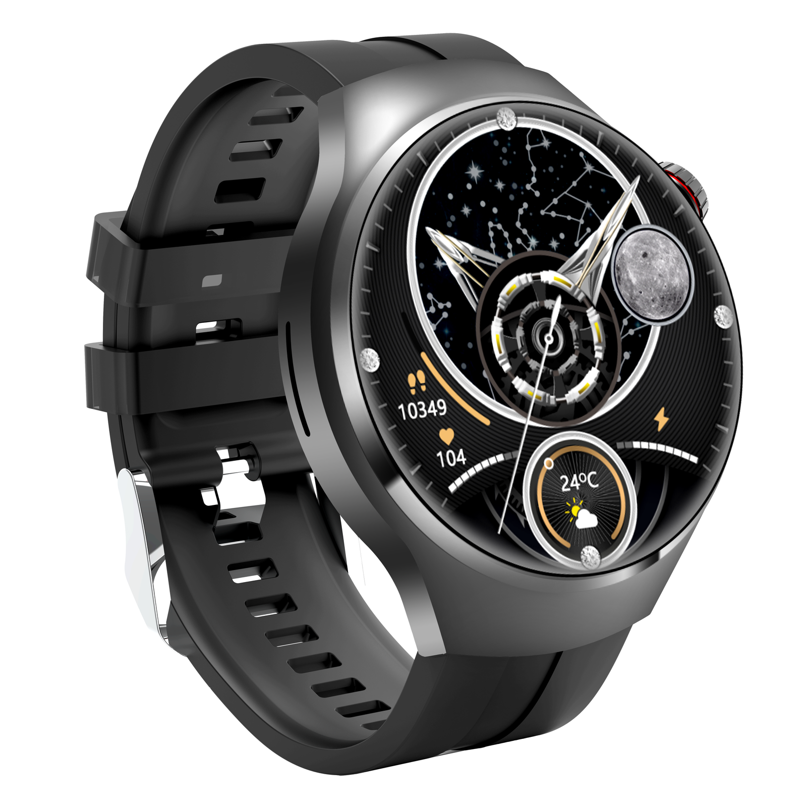 2 Reloj Inteligente para Hombre G7 Max+ de 1.53 Pulgadas, con Juegos, Llamadas de Voz, Pantalla Redonda, a la Moda, Estilo de Negocios, a Prueba de Agua IP67