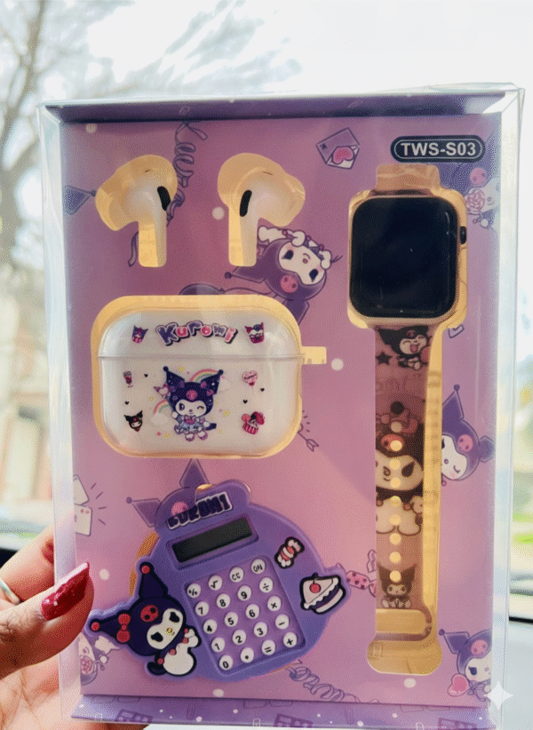 Kit Audífonos Bluetooth  TWS-S03,Relog mas llavero de calculadora