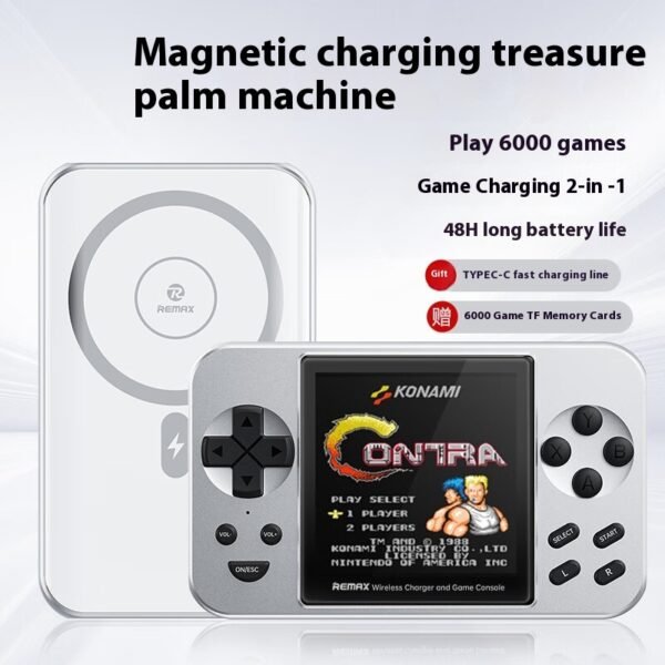 Cable de carga inalámbrica rápida Remax 5000 mA Carga magnética para máquina de juego portátil con pantalla IPS