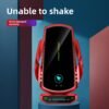 6 Soporte de teléfono de carga inalámbrica para coche inteligente 15W abrazadera de gancho de ventilación de aire navegación