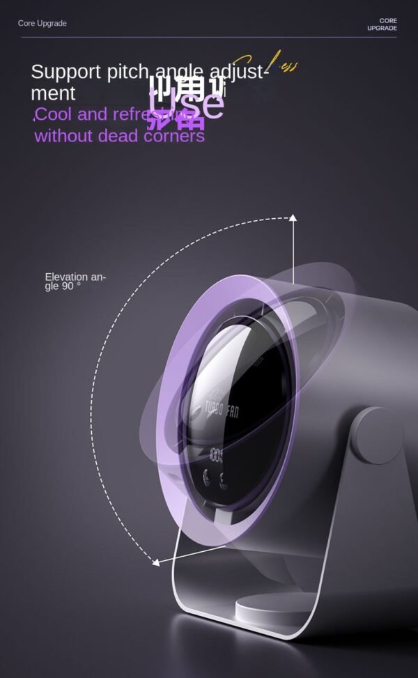 Ventilador de mesa LED de batería de alta capacidad Ventilador de escritorio de carga LED de carga rápida Ventilador de escritorio de carga LED de oficina