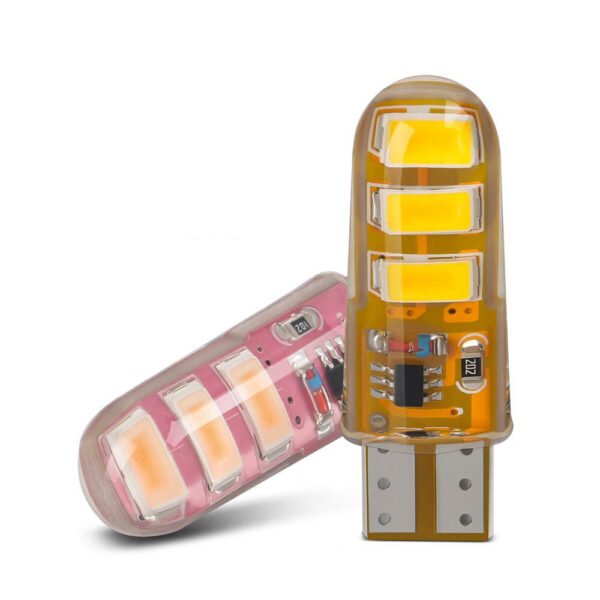 H2f44937f37364df18a682e337ba7b915F Bombilla LED Pequeña de Cristal de Gel de Sílice T10-5630-6SMD, Lámpara Ancha Modificada, Luz Blanca Diurna Ultrabrillante