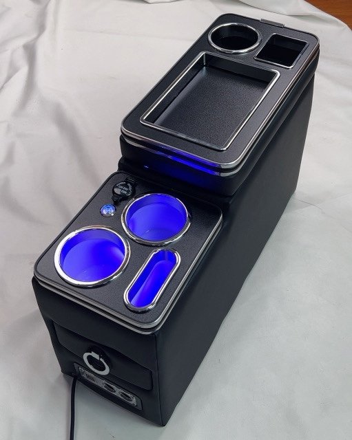 Consola Central Universal Alphard para Automóvil Buick Toyota Voxy Freed Stepwgn, Reposabrazos de Cuero para la Fila Central, Consola de Apoyabrazos para Automóvil