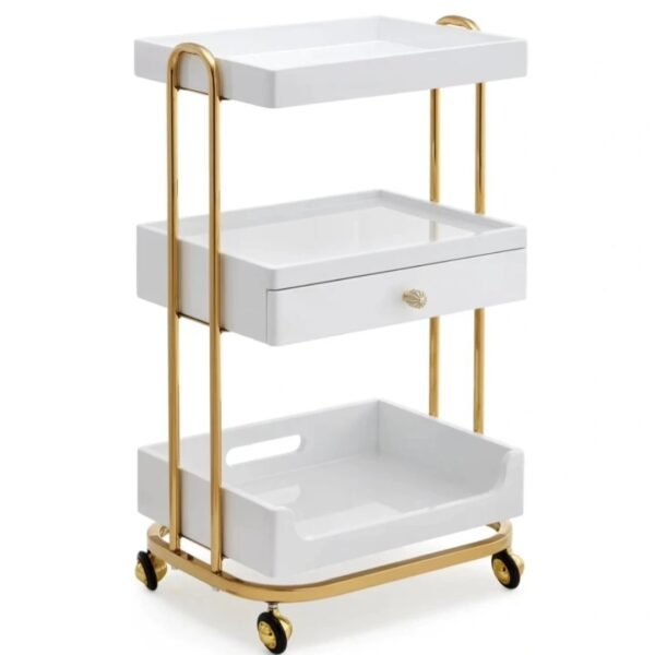H4f00b211e4334d0994ab6262576bad18q Mueble Multifuncional para Salón de Belleza, Carrito de Belleza con Estantes, Carrito Móvil para Spa de Belleza