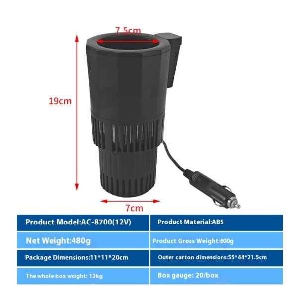 Portavasos de coche portátil multifuncional inteligente nuevo refrigerador de enfriamiento rápido para uso Universal en caliente/frío