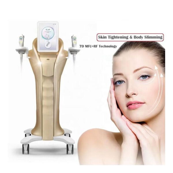 Ha3559a47e9134b0c8d6cd40bae748101H Máquina ultrasónica de estiramiento de la piel de elevación de radiofrecuencia ultrasónica de alta eficiencia 2 instrumentos de belleza con mango