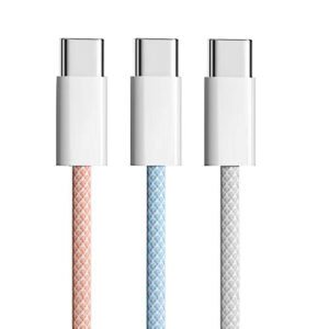 Hae6c4372b6c34c809d98284781ae6fc4B Cable USB-C de 60 W 240 W, Cable USB-C a Tipo C de Carga Rápida de 1 m, Cable para Teléfono Celular, Cable de Datos, Cable de Carga para iPhone 15