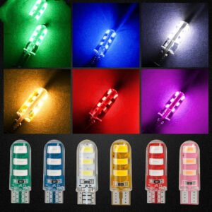 He1d7068020e4482fac50a273bf456181B Bombilla LED Pequeña de Cristal de Gel de Sílice T10-5630-6SMD, Lámpara Ancha Modificada, Luz Blanca Diurna Ultrabrillante