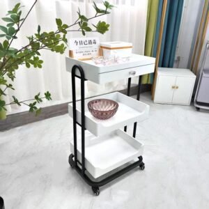 Hf65fb3d7ab1f4f12afae4992af926ef29 Mueble Multifuncional para Salón de Belleza, Carrito de Belleza con Estantes, Carrito Móvil para Spa de Belleza
