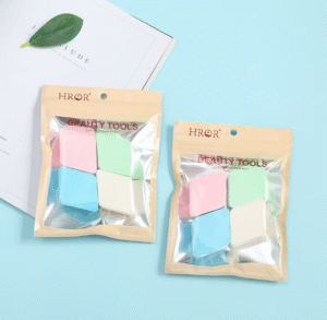 Pomo 4 UND sin látex cosmético- Puff cuadrado