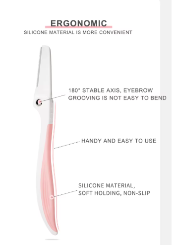 Maquinilla de Afeitar para Cejas Ergonómica (Pack x3)
