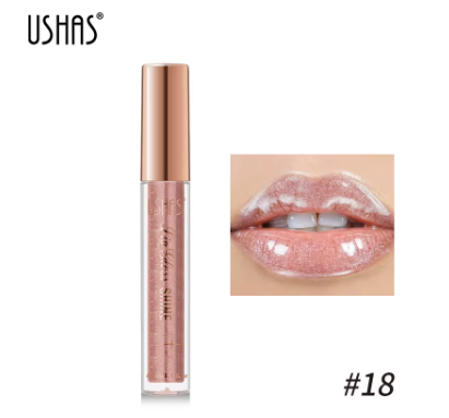 Brillo de labios brillante, copa antiadherente