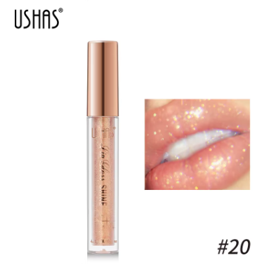 Brillo de labios brillante, copa antiadherente