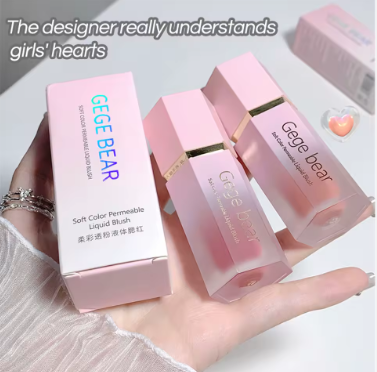 2 Maquillaje de rubor líquido para mejillas - Tinte Colorete líquido