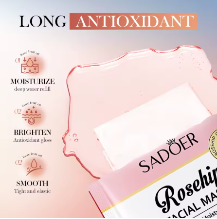 Mascarilla facial hidratante SADOER Rose