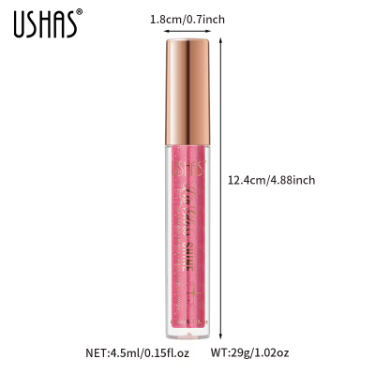 Brillo de labios brillante, copa antiadherente