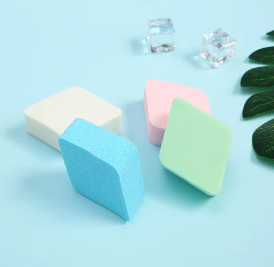 Pomo 4 UND sin látex cosmético- Puff cuadrado