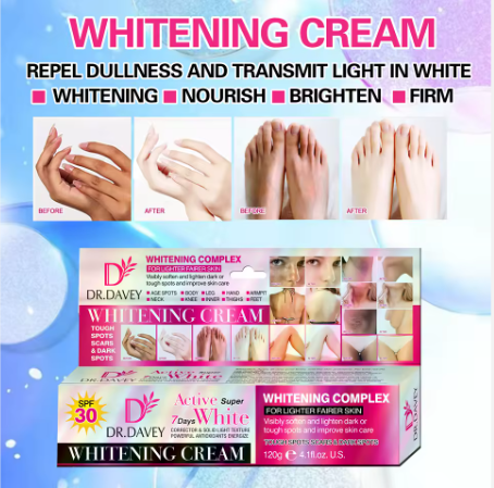 Crema blanqueadora activa para la piel