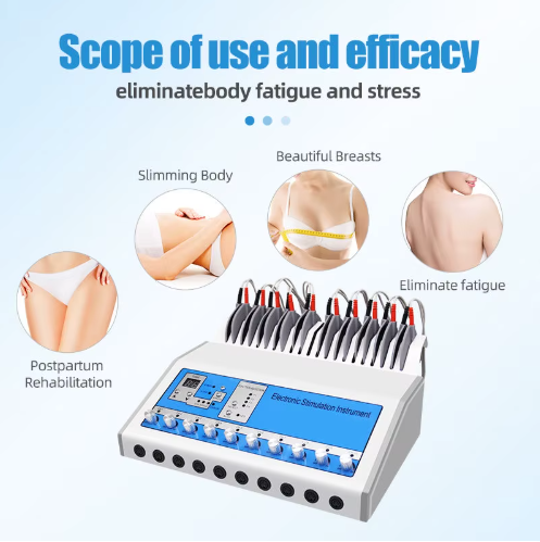 Gimnasia Pasiva con Electroestimulador Muscular de 10 Salidas