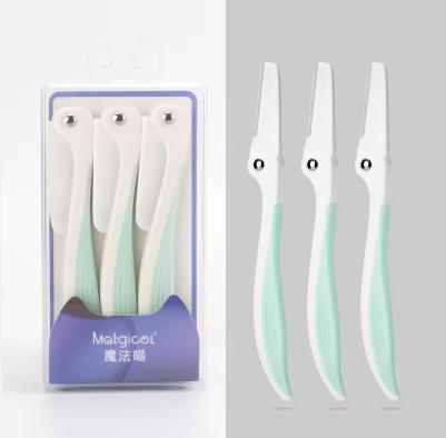 Maquinilla de Afeitar para Cejas Ergonómica (Pack x3)