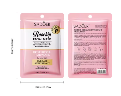 Mascarilla facial hidratante SADOER Rose