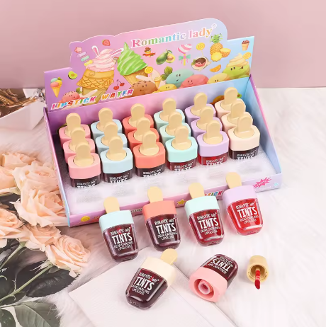 6 brillo de labios en forma de helado