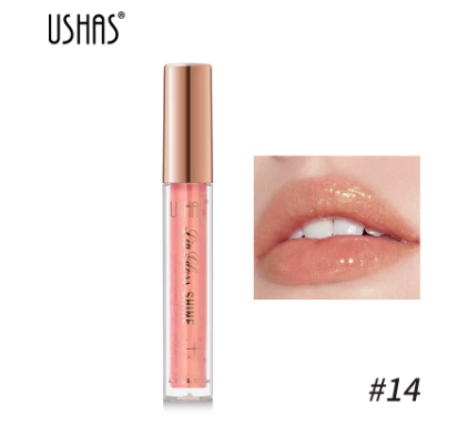 Brillo de labios brillante, copa antiadherente