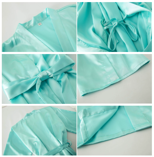 7 Bata satinada para dama (Diferencia estampado )