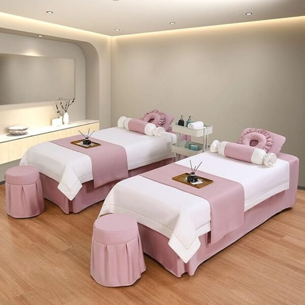 71+mxwCgo+L._AC_SX679_ Juego de colcha y cobertor para mesa de Spa de 4 piezas