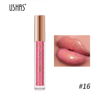 Brillo de labios brillante, copa antiadherente