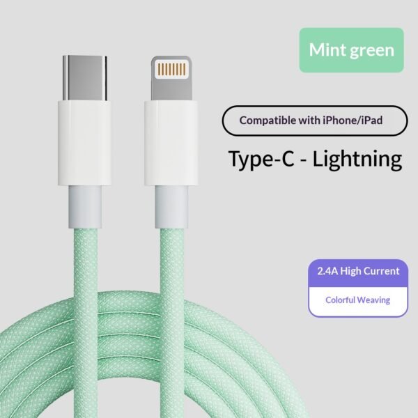 Cable de Carga PD 20W USB-C para iPhone 14, 13, 12 y 11 Pro Max