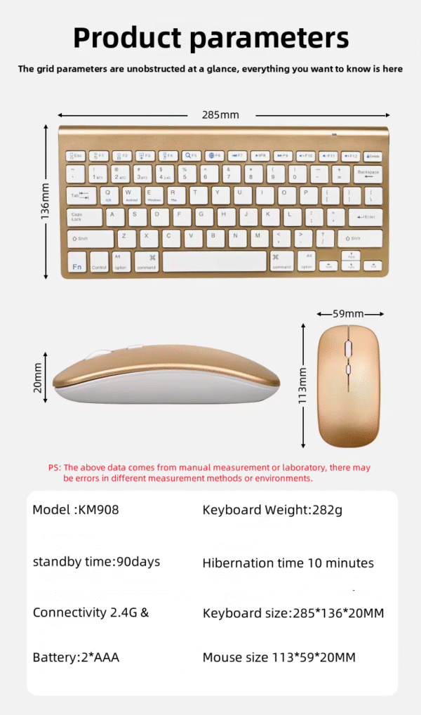 Combo Teclado + Mouse Inalámbrico K908