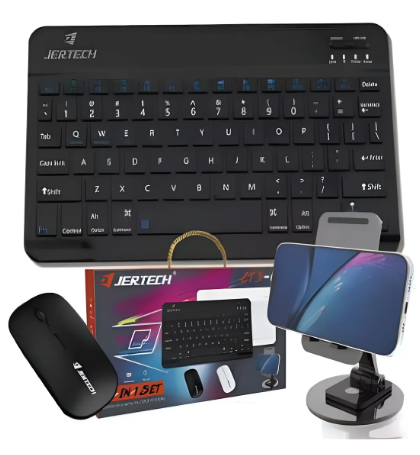 Combo Teclado + Mouse + Soporte para Teléfono
