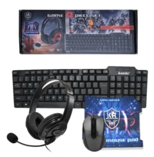 Combo Gamer 4 en 1 – Teclado, Mouse Óptico, Diadema