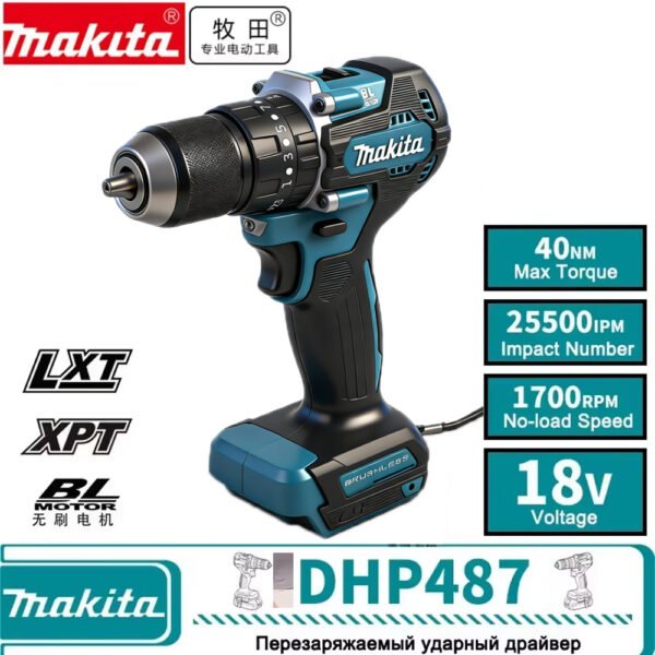 Kit de Taladro Eléctrico Inalámbrico Makita 18V