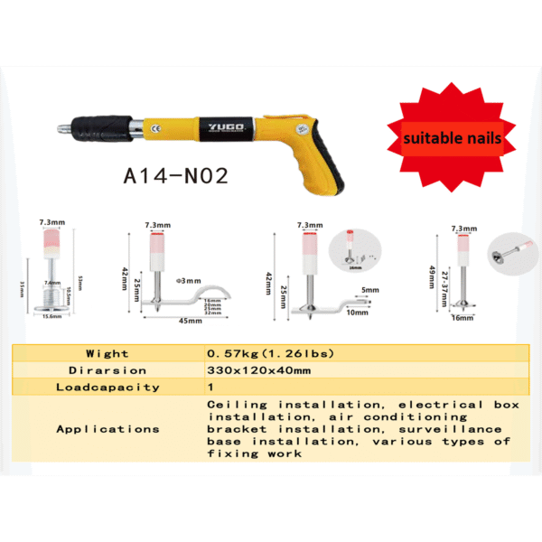 Clavadora Manual Mc Tools de Acero Antideslizante para Construcción