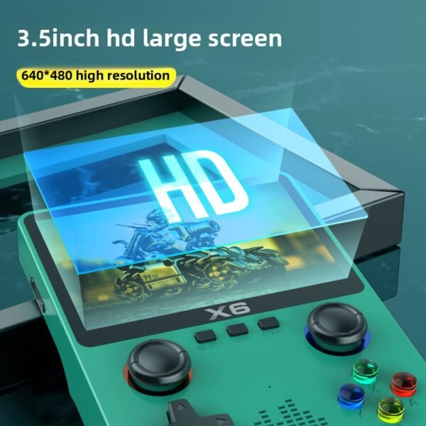 Consola Portátil con Pantalla IPS HD de 3.5 - Videojuego de Mano X6