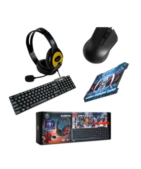 Combo Gamer 4 en 1 – Teclado, Mouse Óptico, Diadema
