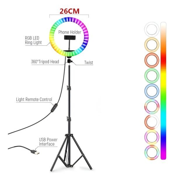 Aro De Luz RGB Con Trípode MY-7181